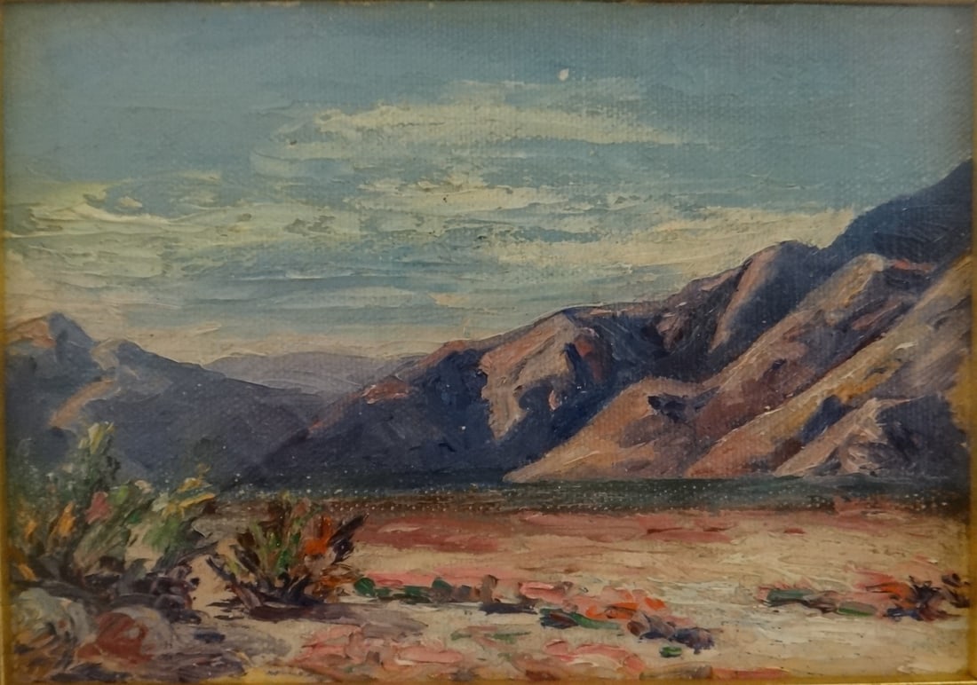 California Oil - Desert Landscape. Attrib. to Orrin White. (1 of 5)