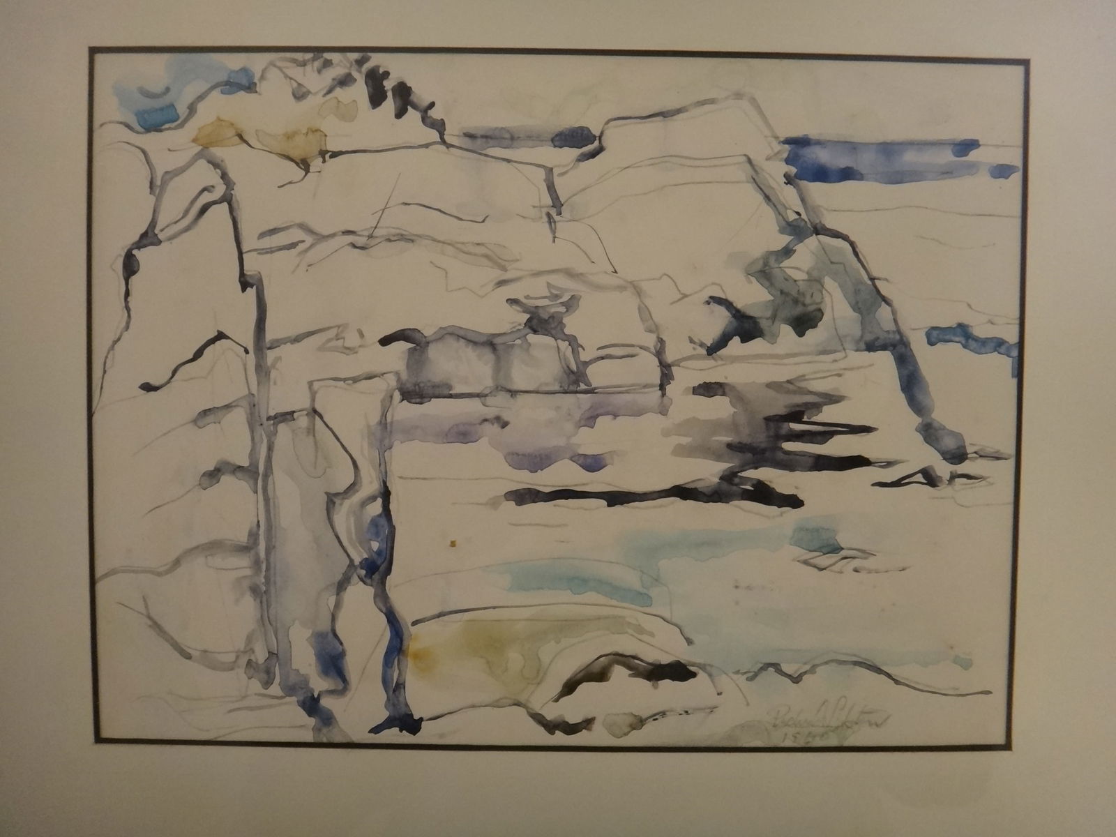 Richard Lofton Watercolor - Abstract Landscape - Georgia O'Keefe's White Castles? (1 of 5)
