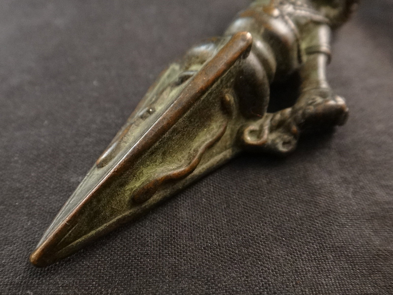 Old Tibetan Bronze Phurba Dagger - 4