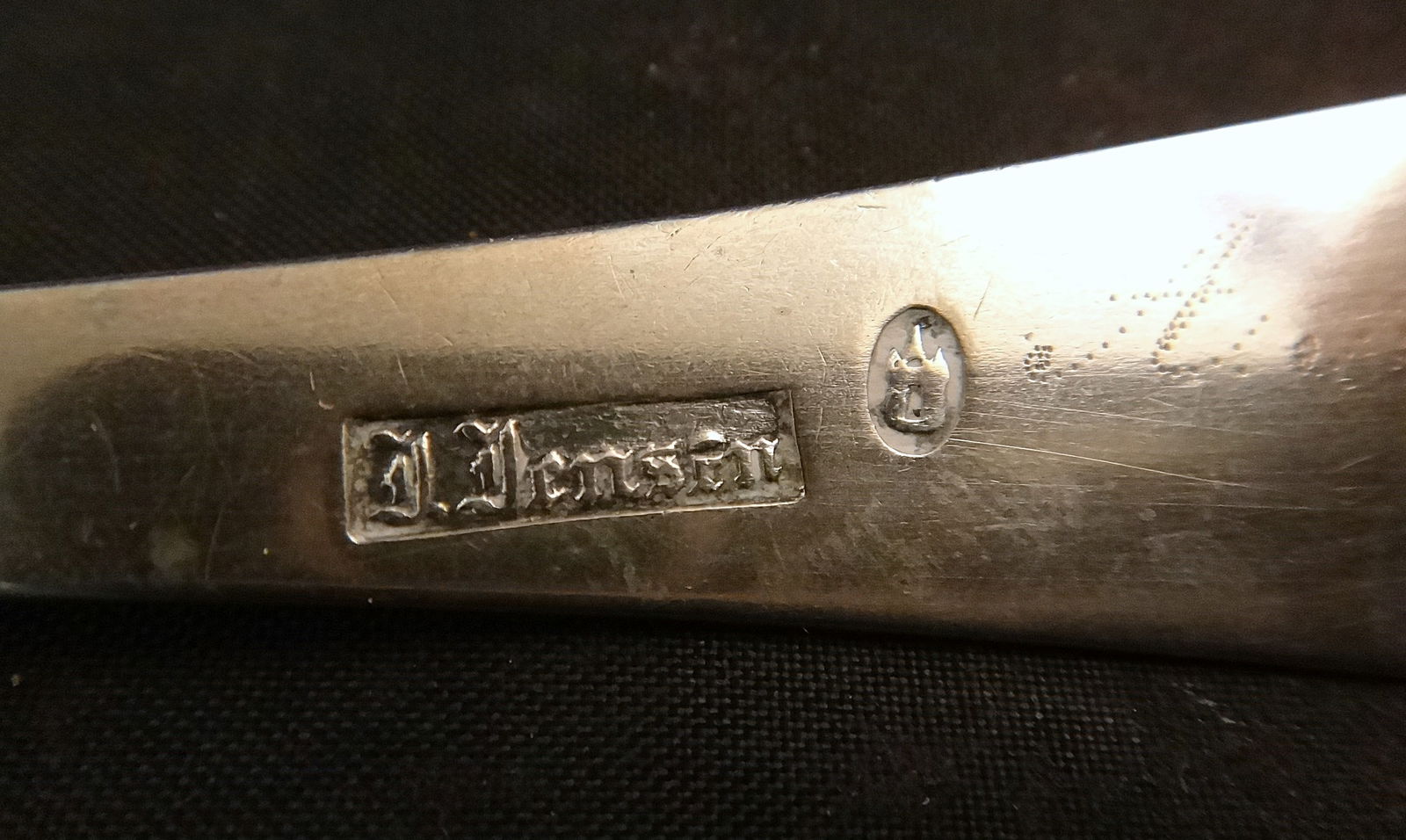 2 Antique Danish 830 Silver Serving Spoons. - 5