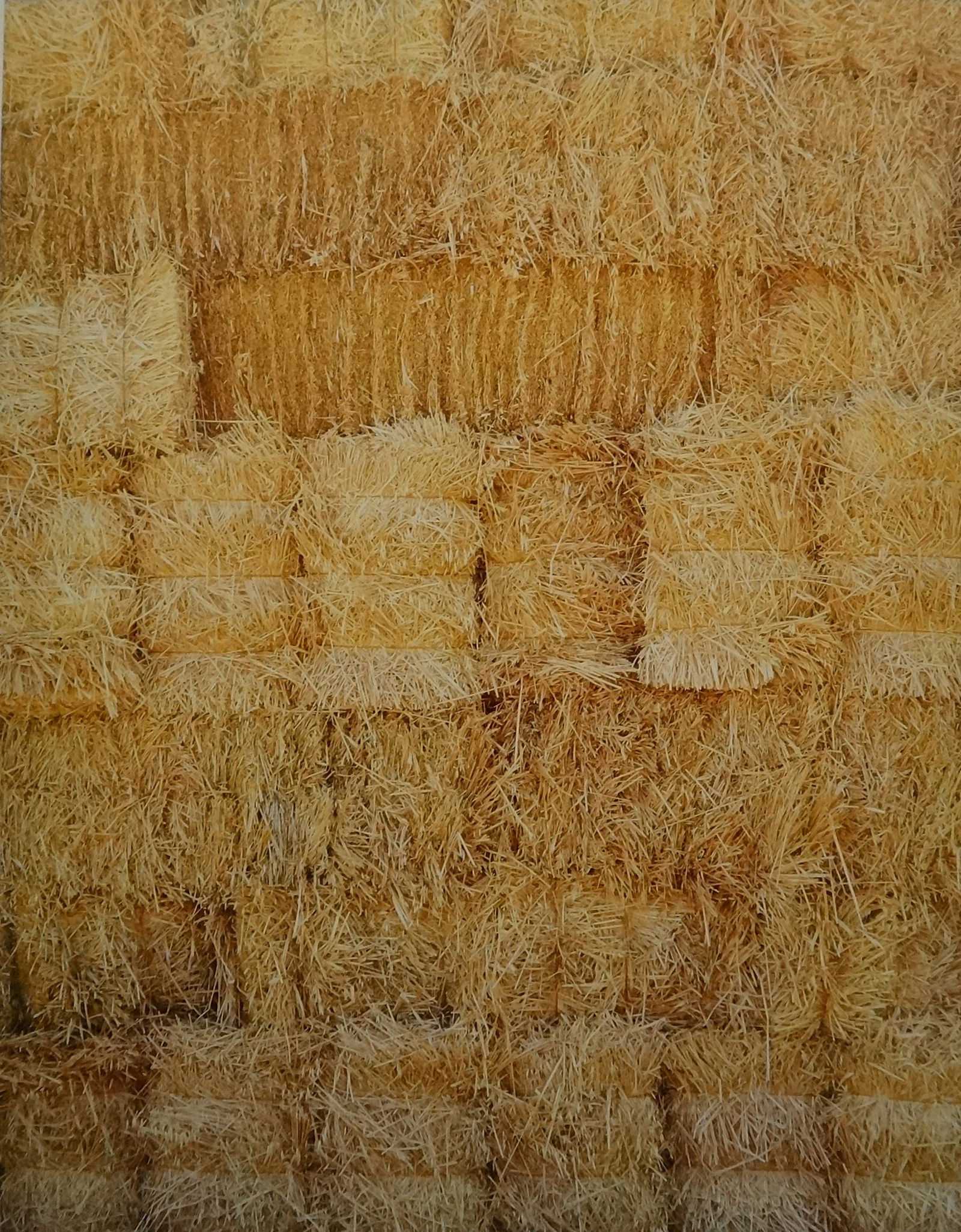 Lg. Vintage Ron F.R. Horner Photograph of Stacked Hay Bales.: Large Vintage Ron F.R. Horner Original photograph of Stacked Hay Bales. Photo size is 14” x 11”. Matte is 20” x 16”. Signed on the matte, RFRH. Carmel, CA. area photographer. A