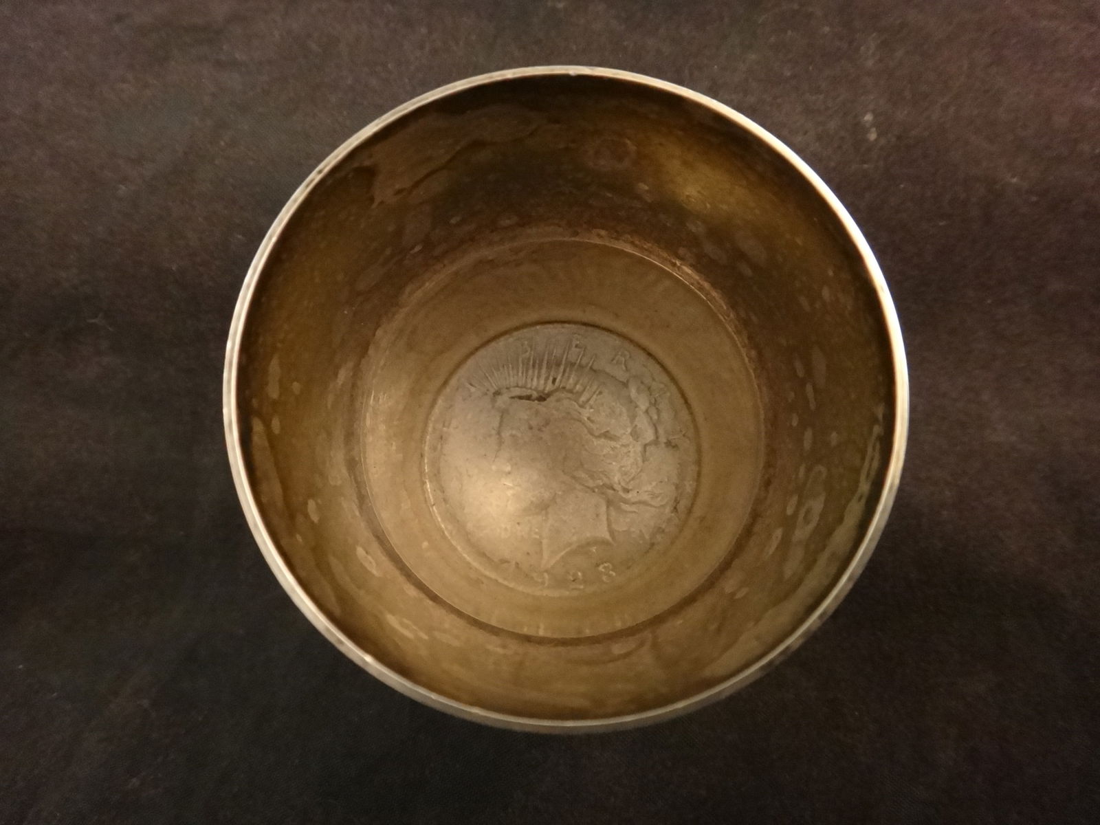 Boardman Sterling Cup with a 1923 US Silver Dollar as the bottom. - 2