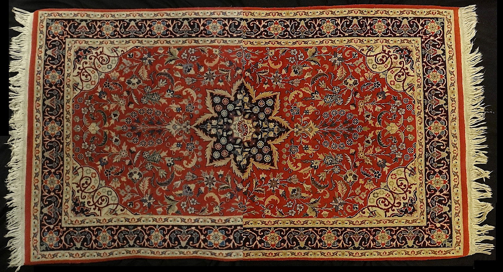 Vintage Persian very tightly hand-knotted wool rug (1 of 3)