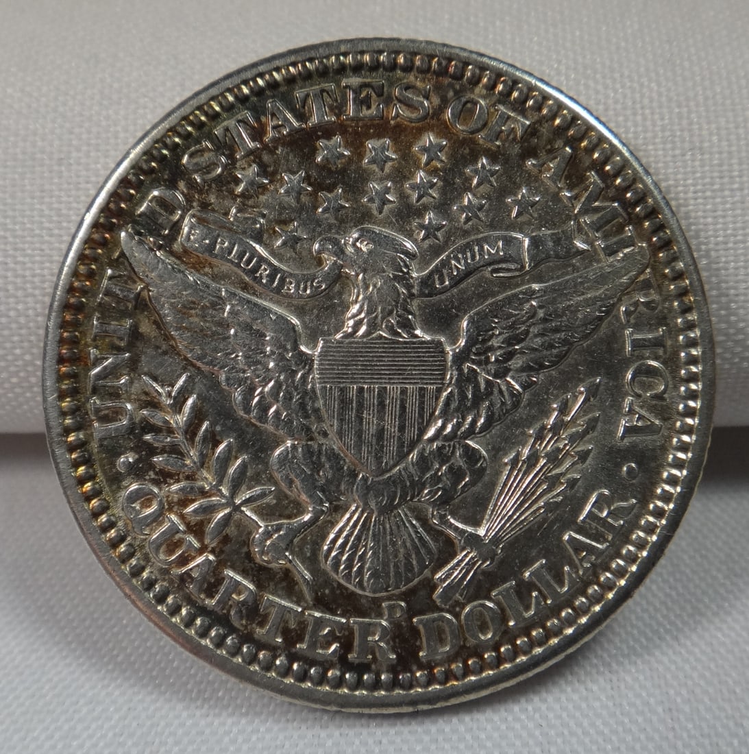 1908 D Barber Silver Quarter, BU Choice - 2