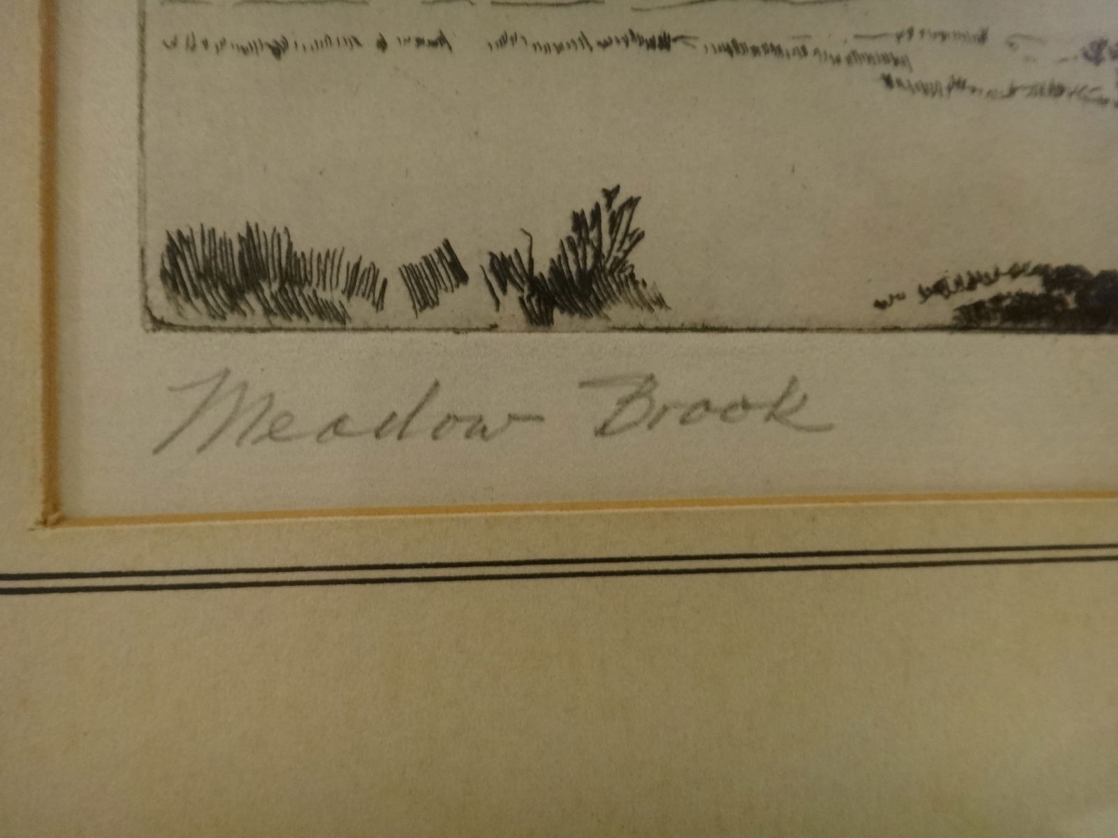 Frank Waugh Etching: Meadow Brook. Circa 1952. - 3