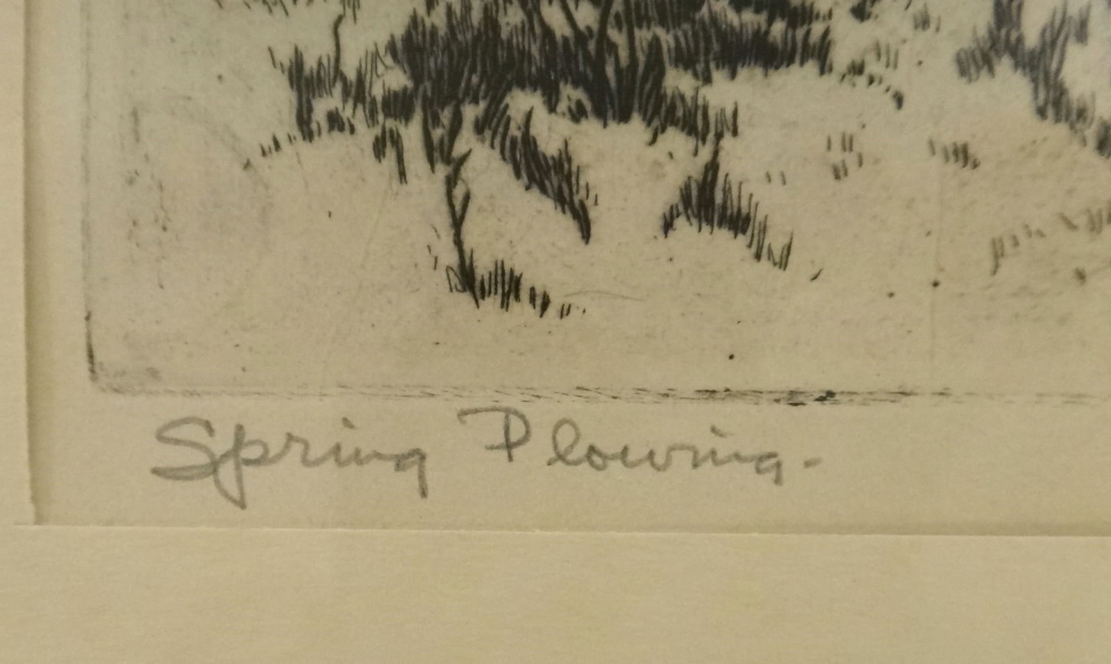 James Swann Etching: Spring Plowing. Circa 1952. - 3