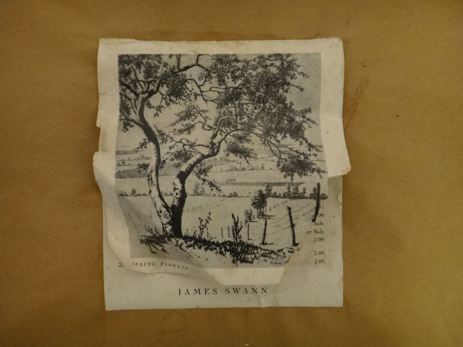 James Swann Etching: Spring Plowing. Circa 1952. - 7