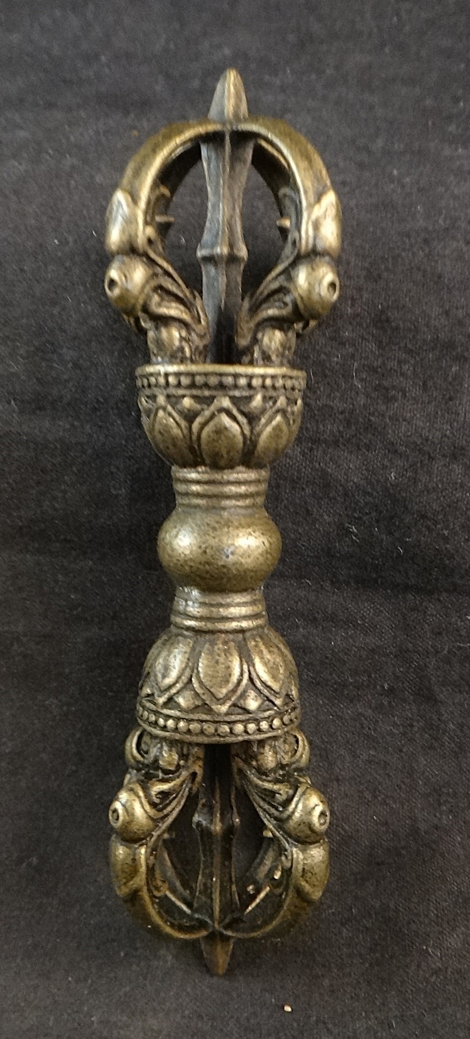 Old Tibetan Bronze Dorji: Old Tibetan Bronze Dorji, 3 ½” length.