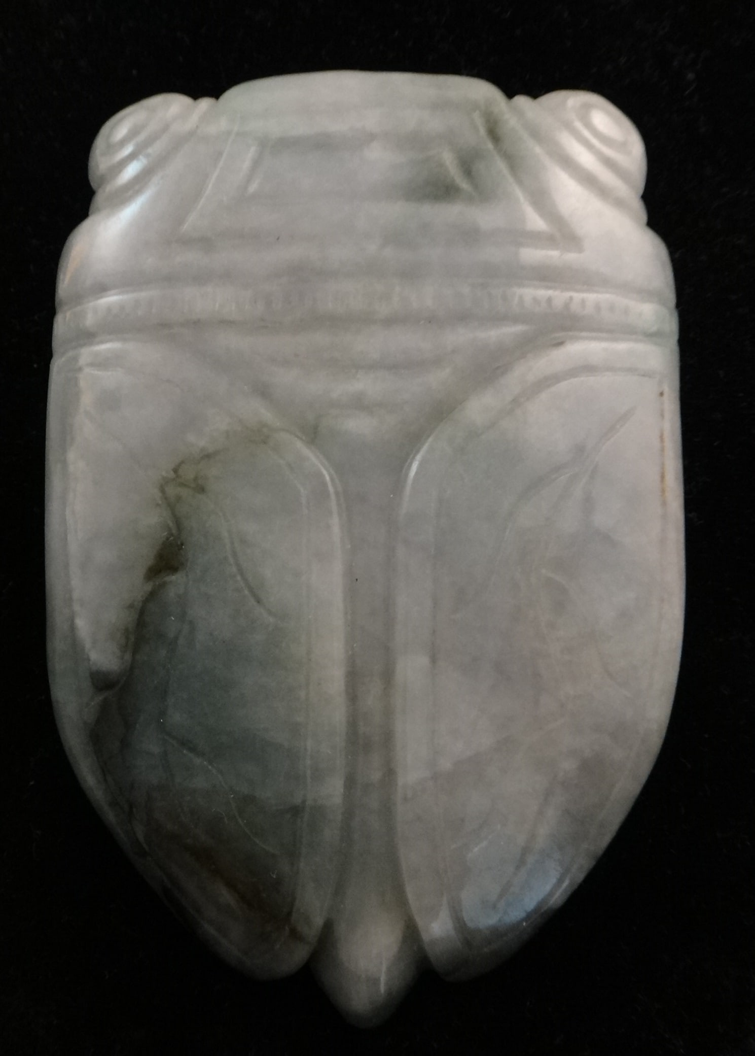 Large Vintage Chinese Carved Jade Cicada Insect (1 of 6)