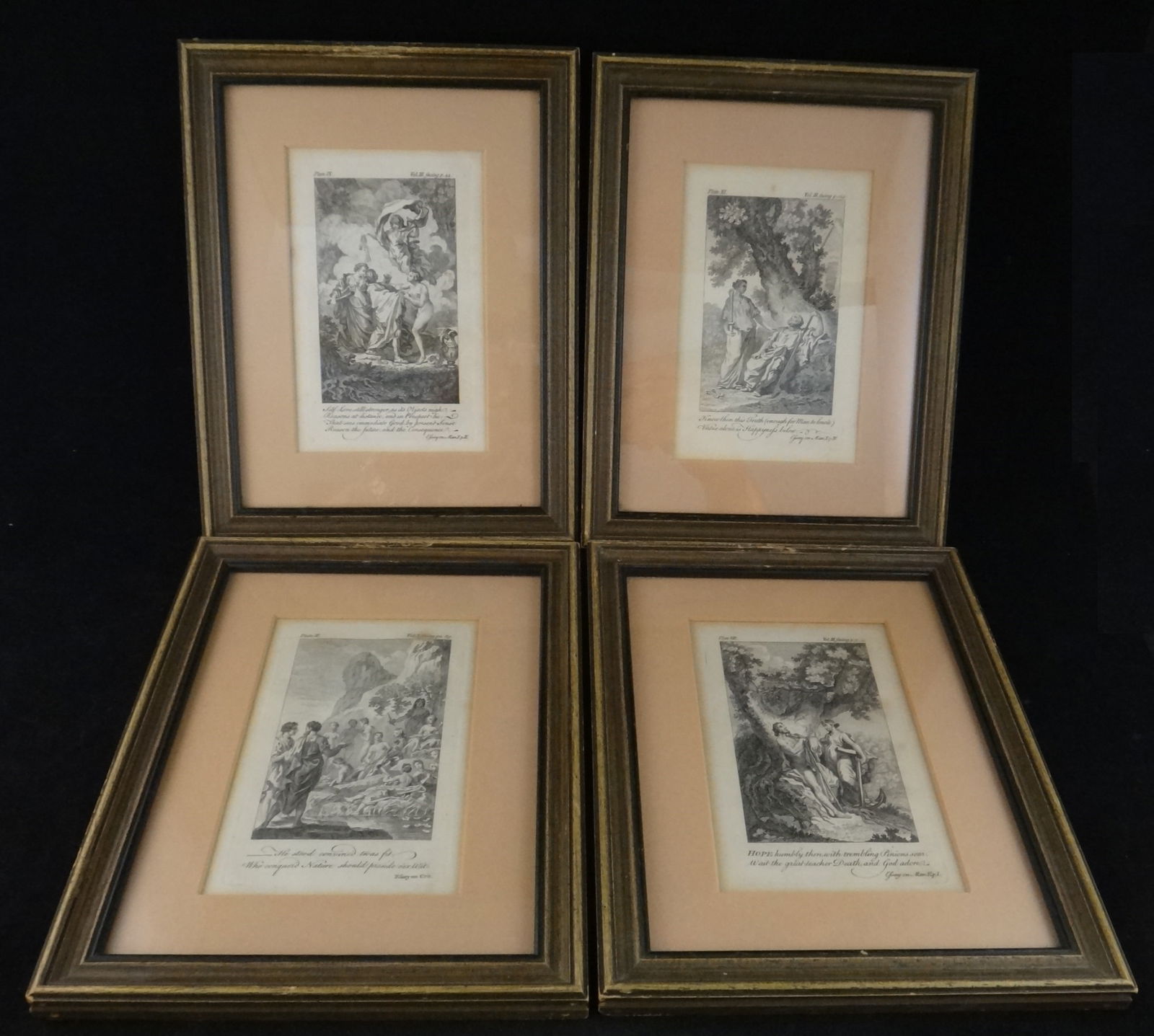 4 - 18th c. Steel Engravings - Alexander Popes Book – Essay on Man (1 of 12)