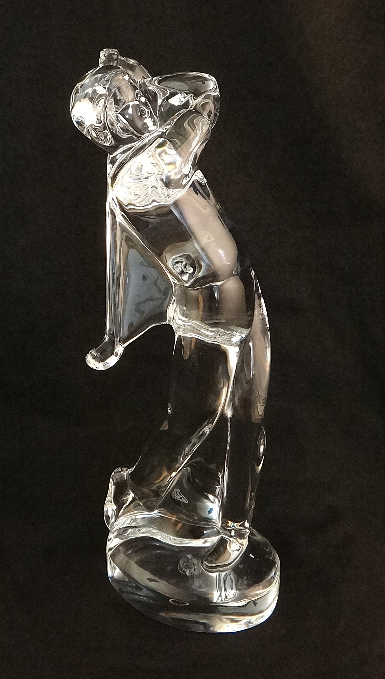 Vintage Baccarat Crystal Golfer Figurine. (1 of 9)