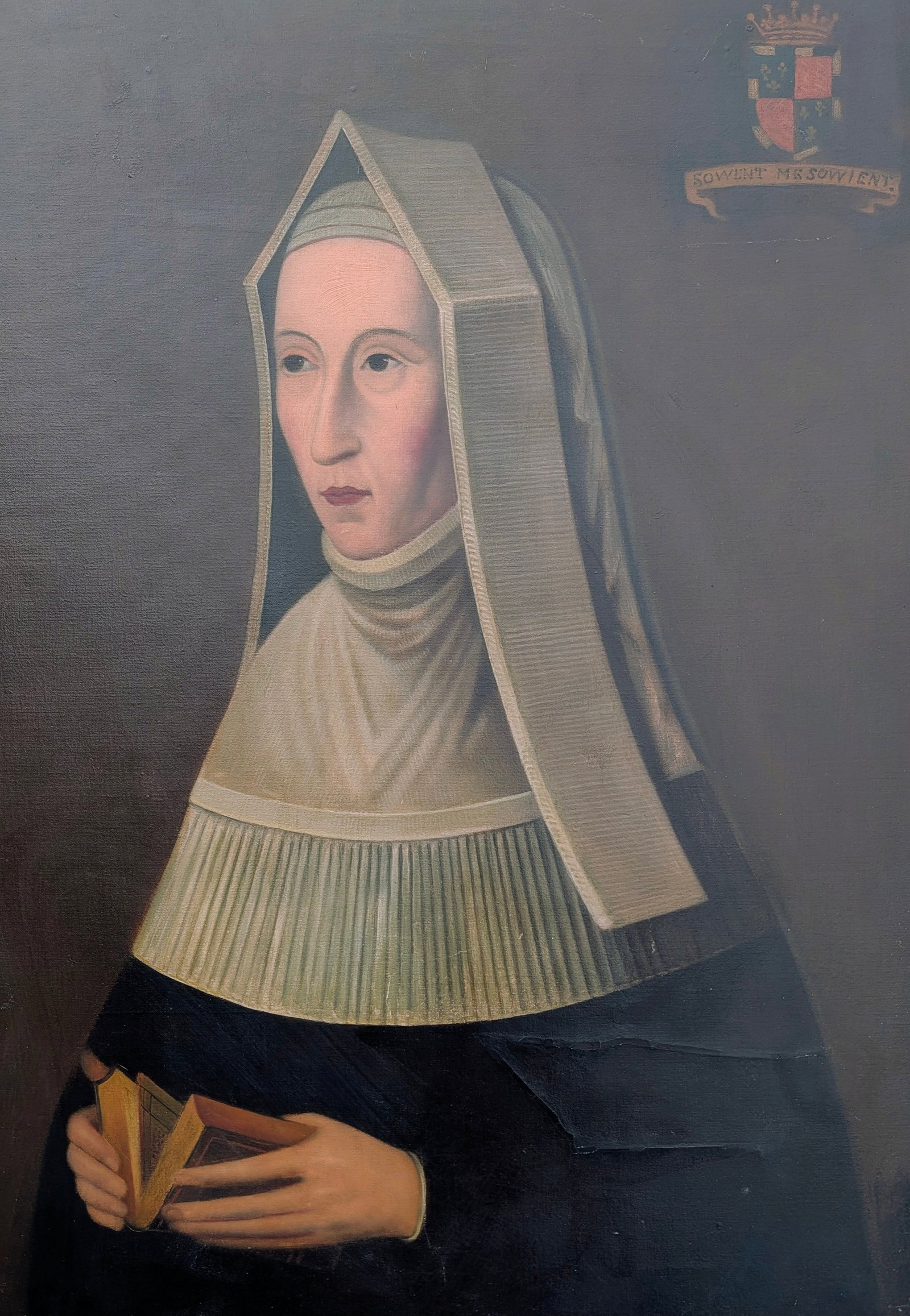 Antique English Oil of Lady Margaret Beaufort, Countess of Richmond & Derby. (1 of 7)