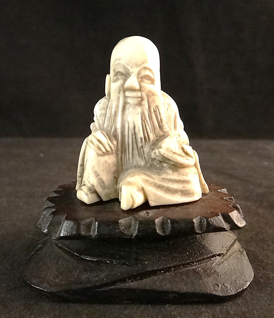 Antique Japanese Carved Okimono of Fukurokuju (1 of 8)