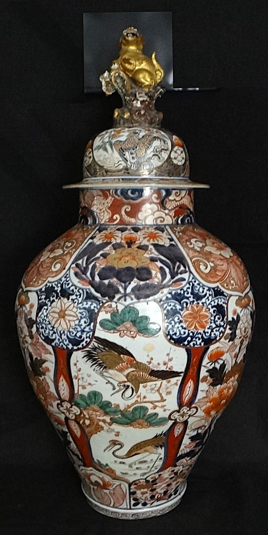 Massive Lt 17th/Early 18th c. Japanese Arita/Imari Genroku Period Vase (1 of 12)