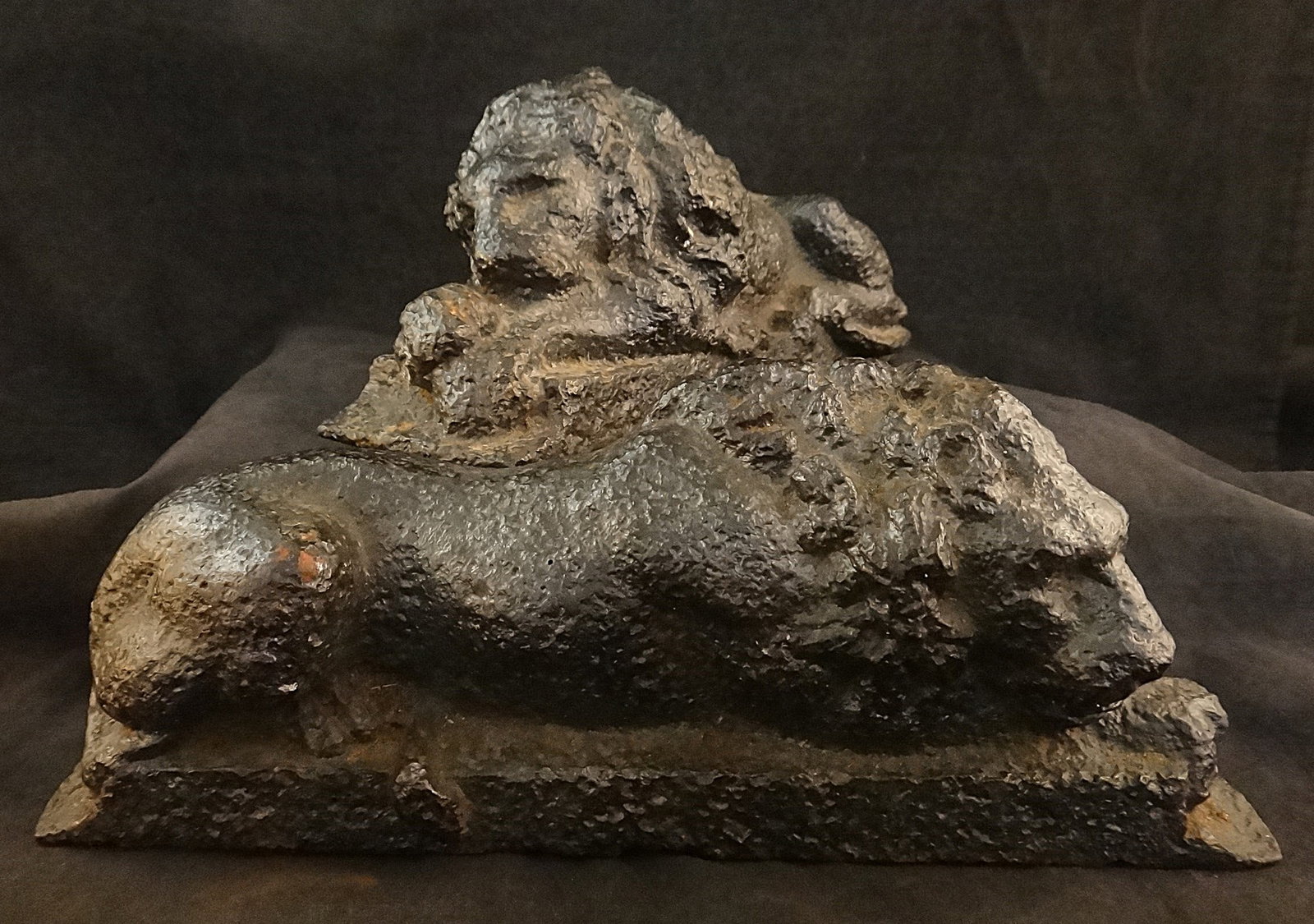 Pr. 19th c. Italian Cast Iron Lions, after a model by Antonio Canova (1 of 9)