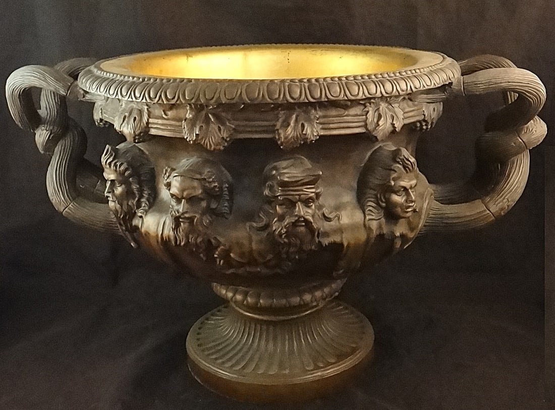 19th C. French Grand Tour Warwick Footed bronze (1 of 9)