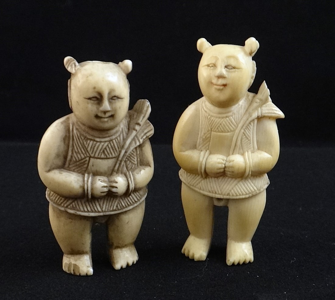 2 -18th cent. Chinese Carved Fertility Figures of Boys (1 of 5)
