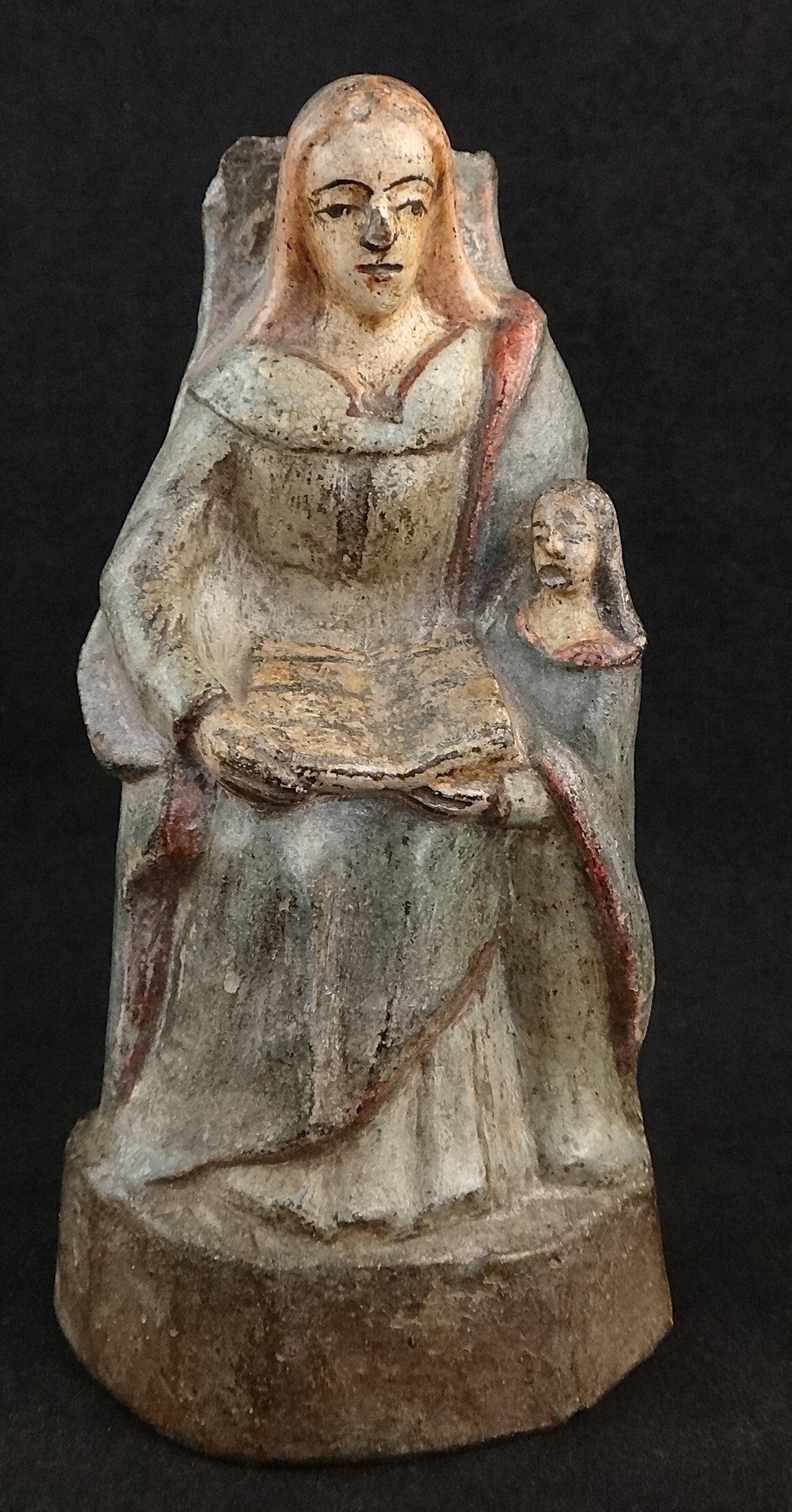 Antique European Hand Painted Pottery Mary & Baby Jesus (1 of 6)