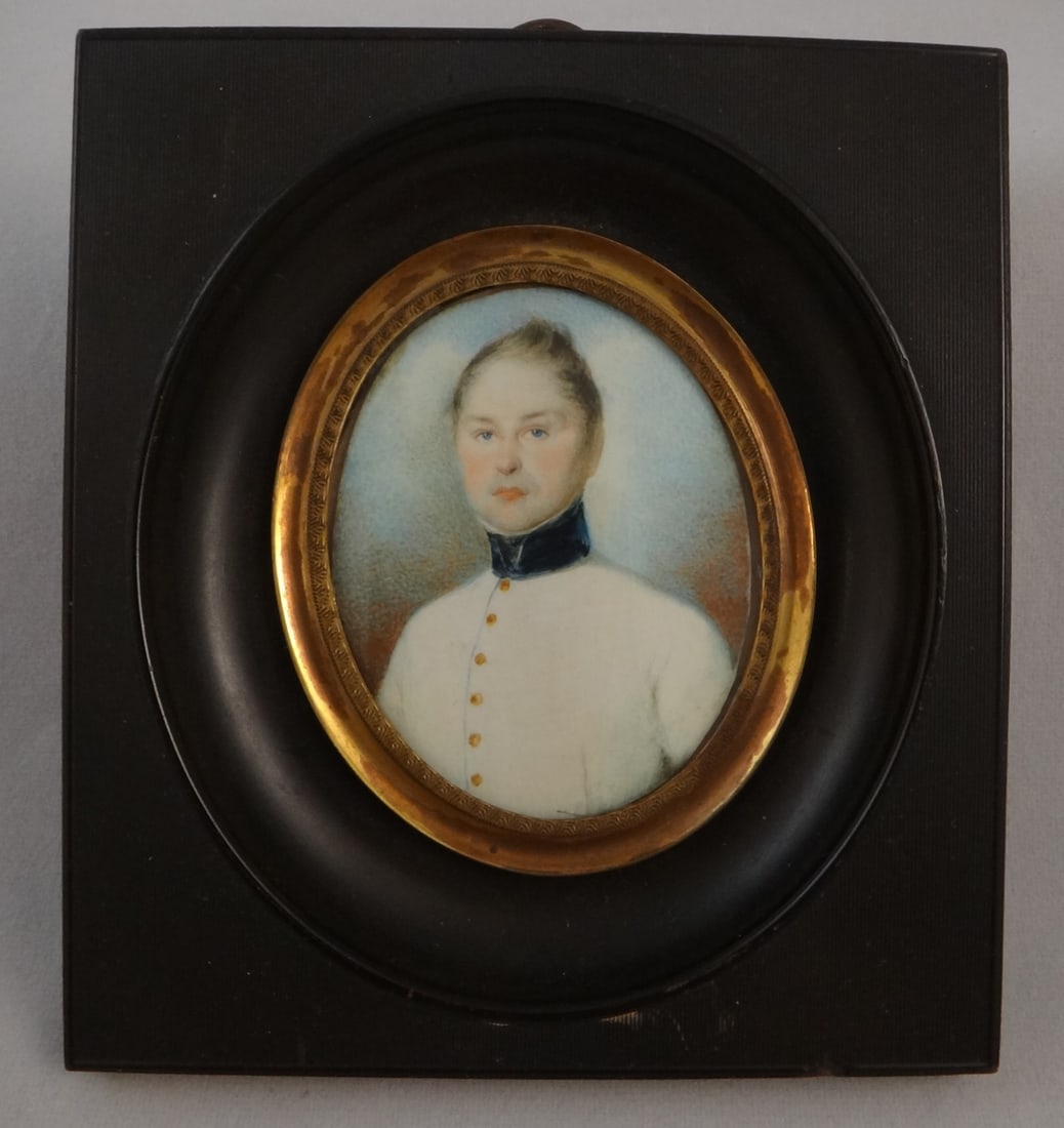 Austrian Infantry HP Portrait of a Young Officer Soldier c. 1830's/40's. (1 of 1)