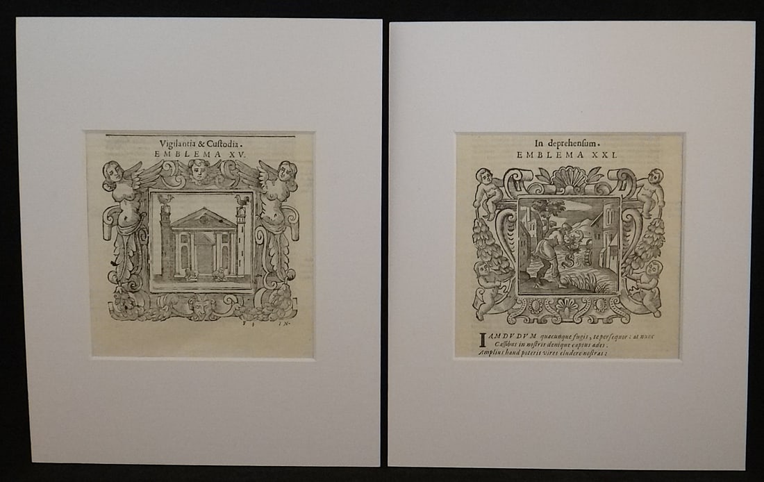 Pr. 1661 Original Family Emblems – Woodcuts with Latin with various