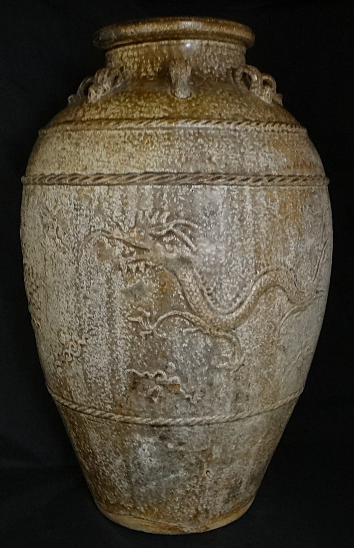Antique Chinese Ming Martaban Pottery Storage Jar (1 of 10)
