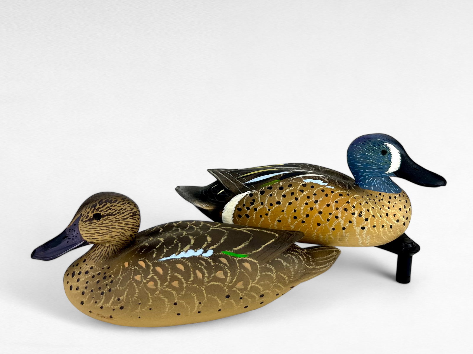 Miniature Blue-winged Teal Pair - Herb Miller (1 of 3)