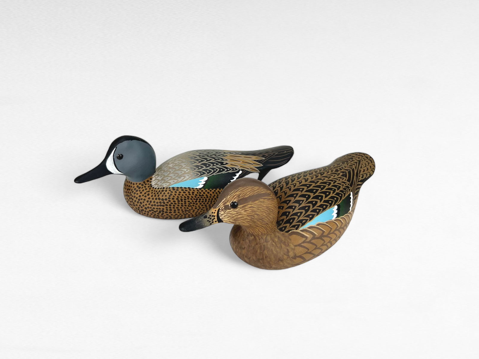 Miniature Blue-winged Teal Pair - Bill Cramer (1 of 4)