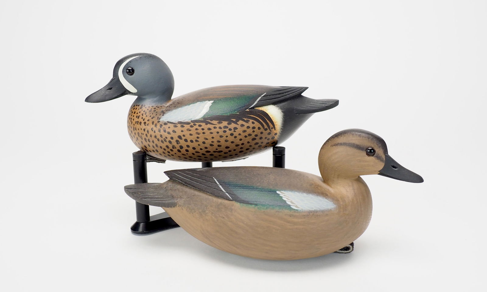 Miniature Blue-wing Teal Pair - Rick Brown (1 of 6)