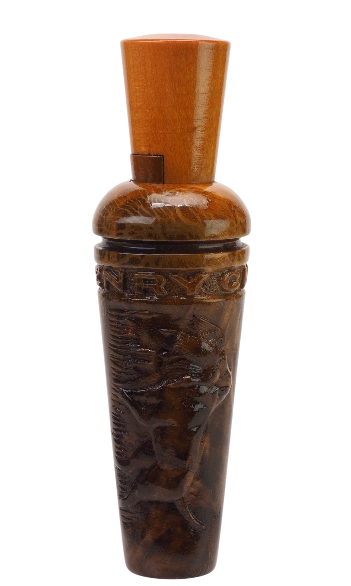 Rensing Stofer Retrieving Dog in Marsh Call: E.S. Stofer (1886-1958) Kansas City, MO 5.75" Classic single reed suck call purchased directly from Stofer by fellow Kansas City, MO sportsman Henry Ciro (1911-1995) who commissioned his friend