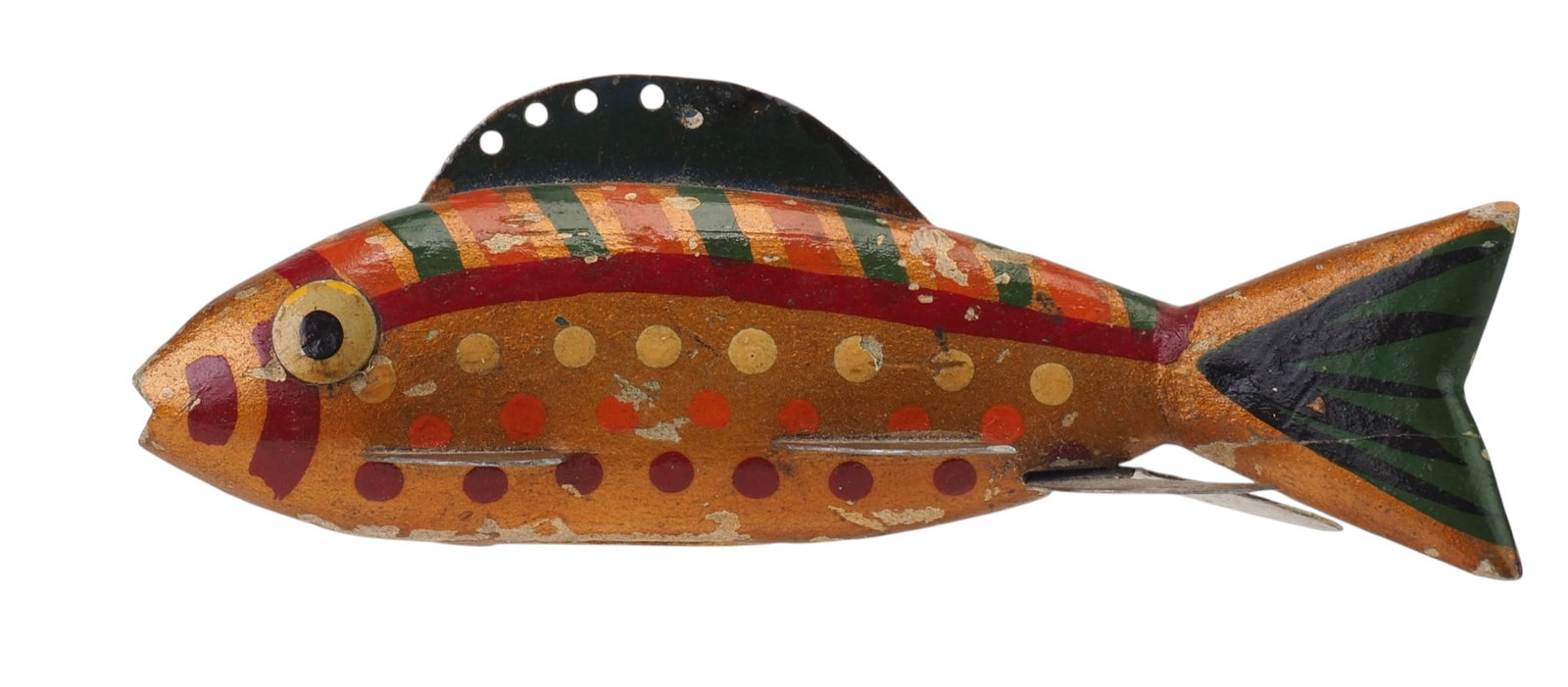 Kalkaska "K-Fish" - Sunfish Fish Decoy: K-Fish (Possibly George King (1904-1976)) Kalkaska, MI 4.75" long The ÒKÓ fish, as they have become known to collectors, represent one of the more intriguing mysteries in the history of