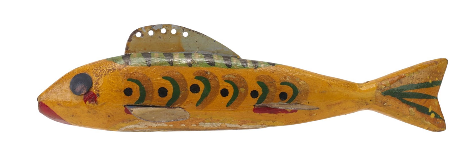 Kalkaska "K-Fish" - "Yellow" Fish: K-Fish (Possibly George King (1904-1976)) Kalkaska, MI 7" long The ÒKÓ fish, as they have become known to collectors, represent one of the more intriguing mysteries in the history of