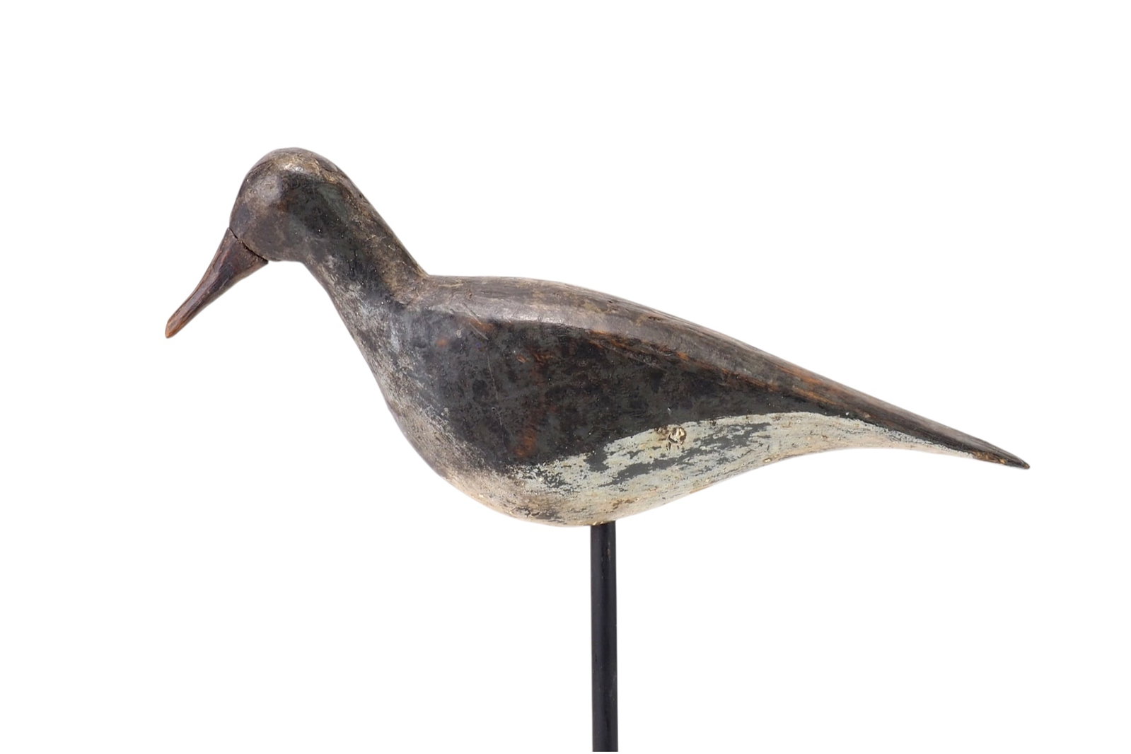 Unknown Long Island or Virginia Sanderling: Long Island or Virginia c.1890-1910 8.25" long Applied bill with thin tail Condition: Mix of original and very early working paint