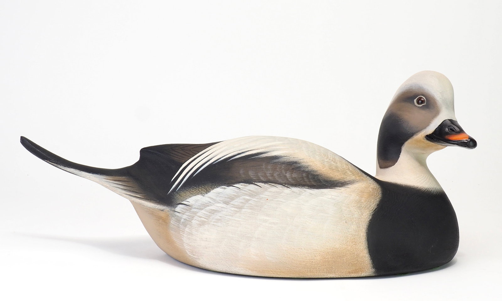 Jim Schmiedlin - Oldsquaw Drake: Jim Schmiedlin (1945-2015) Bradford Woods, PA 15.75" hollow Jim's carvings are amongst the most sought after of any working decoy maker who carved in the last 70 years. He mastered his own unique,