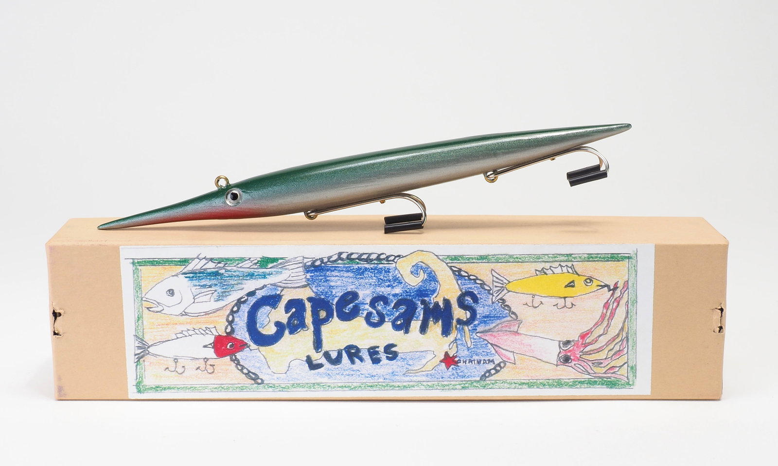 Capesams Lure - Dark Green Norris Needle: Steve Sylver (b. 1952) Chatham, MA 7.5" long Condition: Excellent and original Provenance: Dennis Jenny Collection