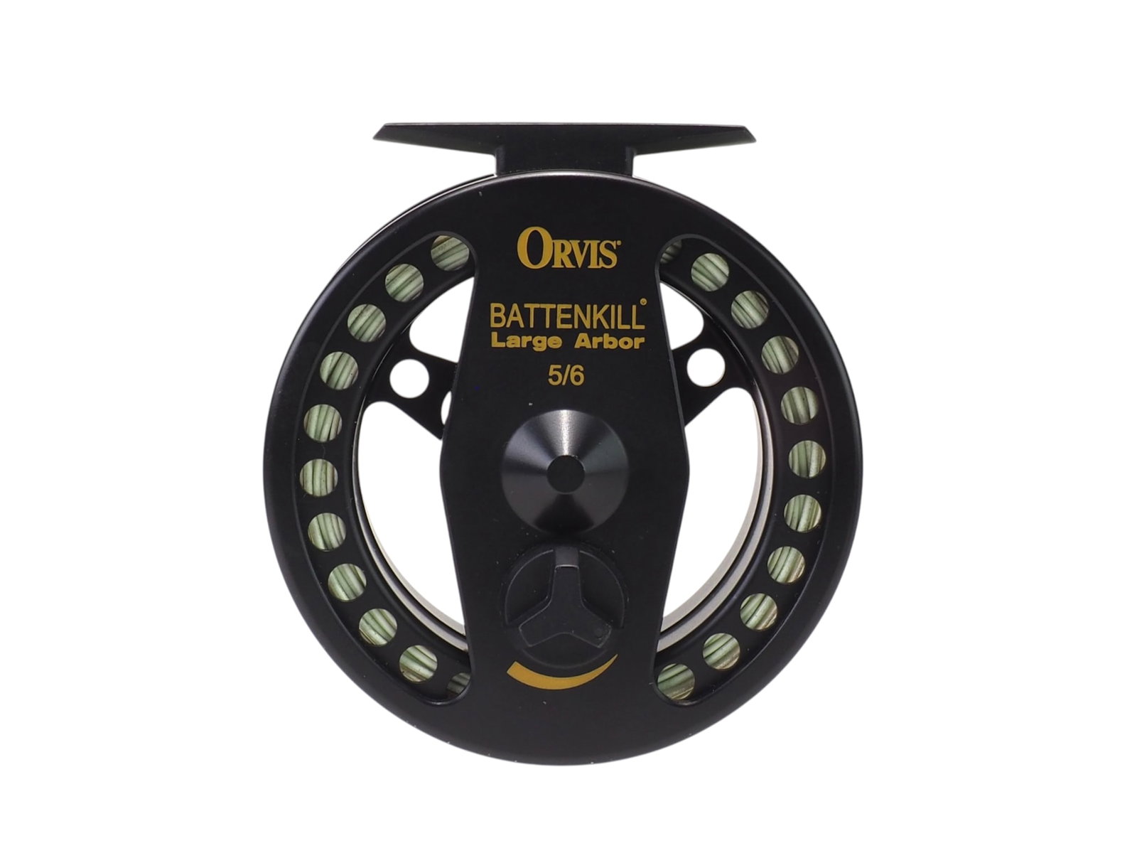 Orvis - Battenkill Large Arbor Reel: Orvis Company Manchester, Vermont III Reel 02Y3-61 Comes with original bag, box, and instructions Right hand reel Condition: Very light wear from use with handful of tiny scratches.