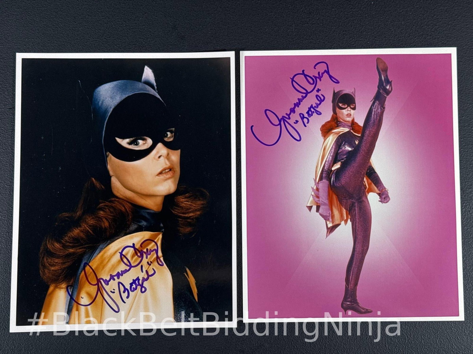 Two Yvonne Craig Signed Photos: Two photographs of Yvonne Craig as Batgirl in the 1966 Batman television series - both are signed by Yvonne Craig with the inscription of “Batgirl” on both.