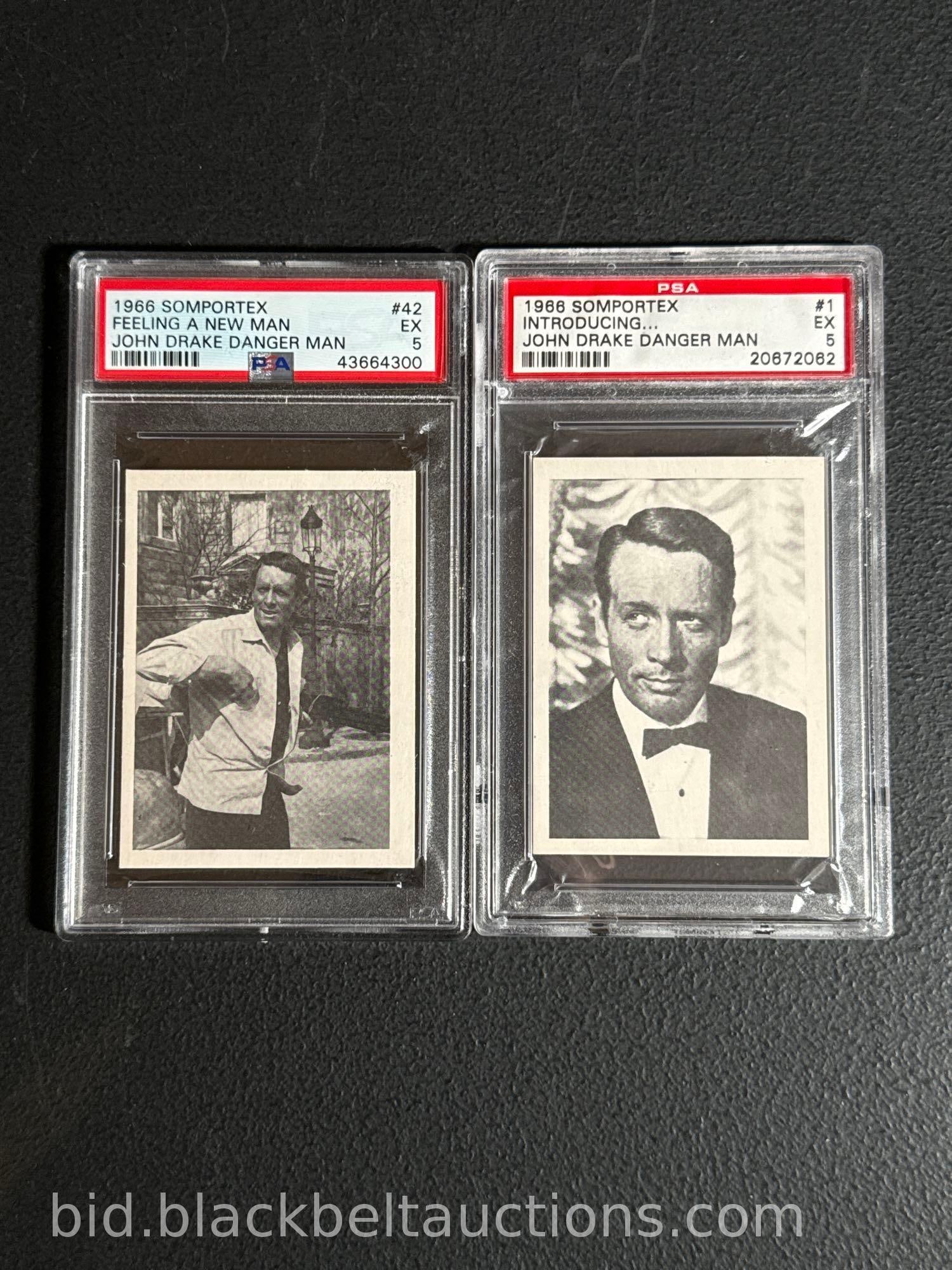 Two Graded John Drake Danger Man Trading Cards (1 of 2)