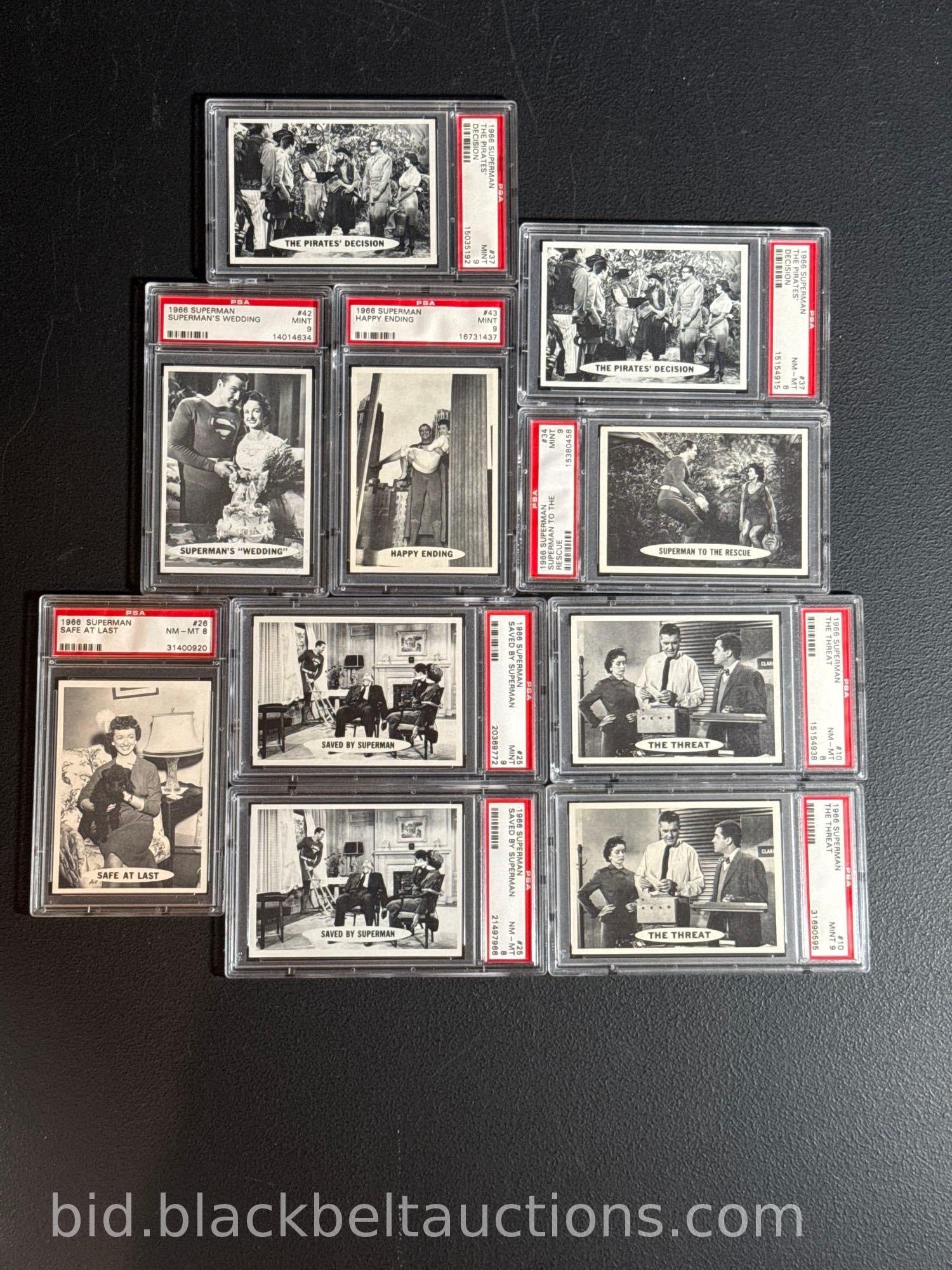 Ten Graded 1966 Topps Superman Trading Cards (1 of 11)