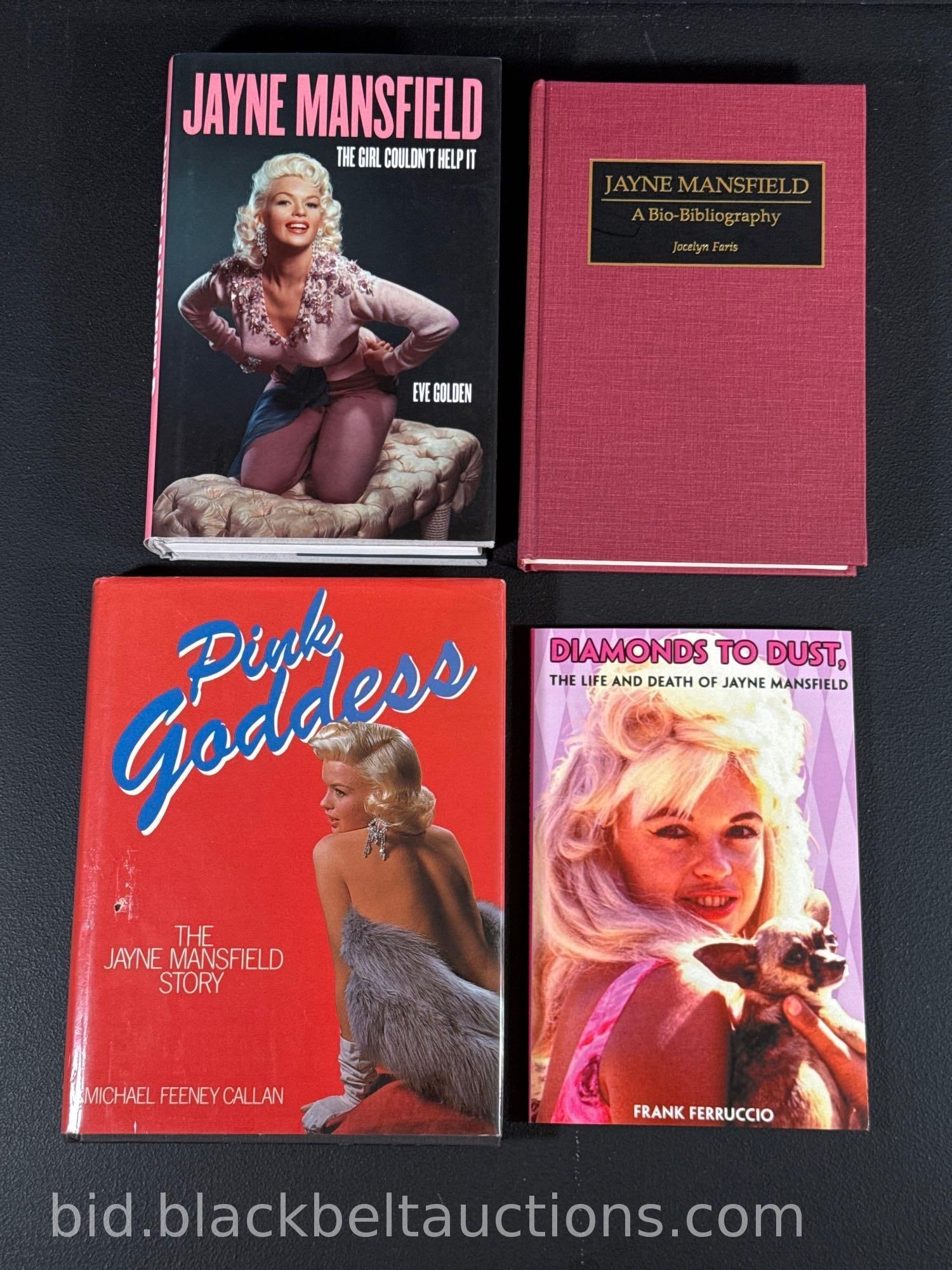 Four Jayne Mansfield Books: Four Jayne Mansfield books to include: ”Diamonds to Dust, the Life and Death of Jayne Mansfield” by Frank Ferruccio 2007 ”Pink Goddess - The Jayne Mansfield Story” by Michael F