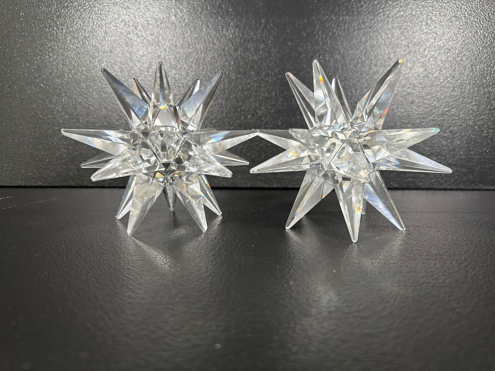 Swarovski 5” Star Candle Holders Auction