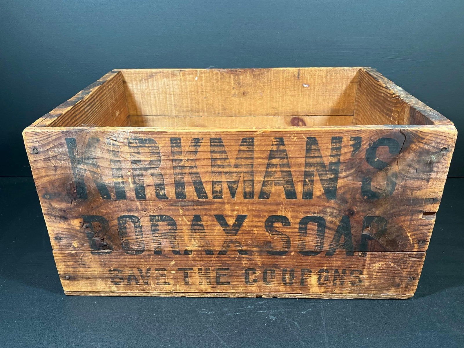 Vintage Kirkman’s Borax Soap Advertising Crate (1 of 6)