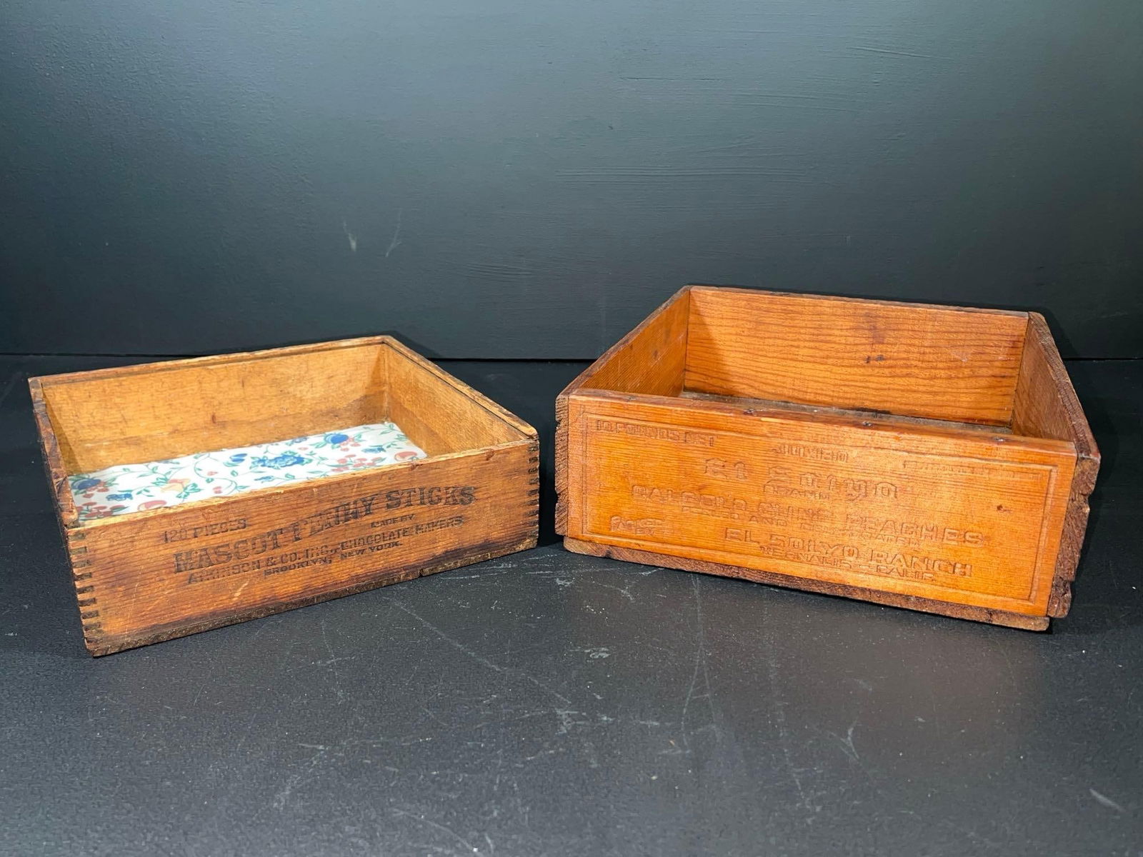 Antique Wooden Advertising Boxes (1 of 11)