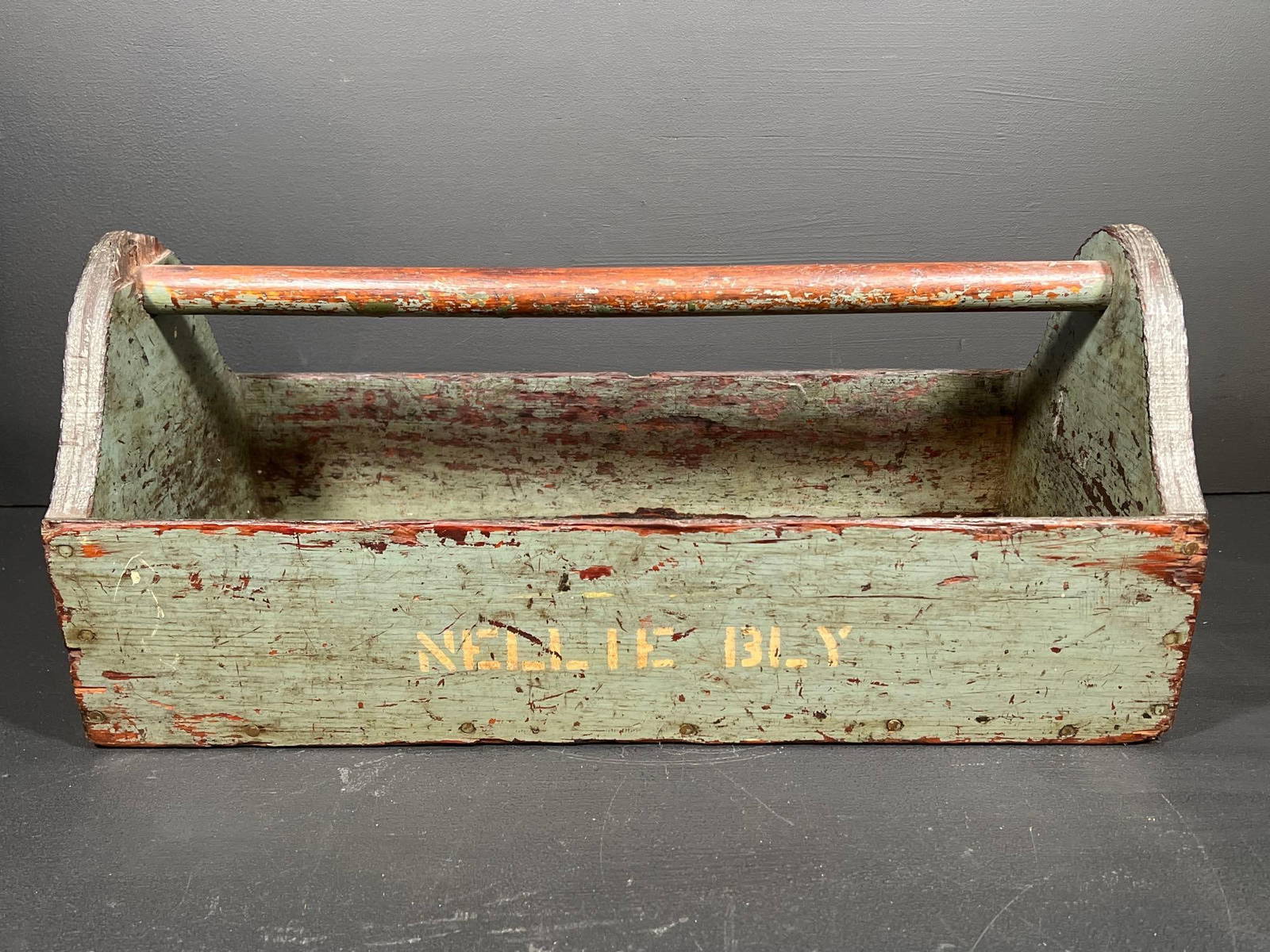 Antique Tool Box With Stenciling Auction