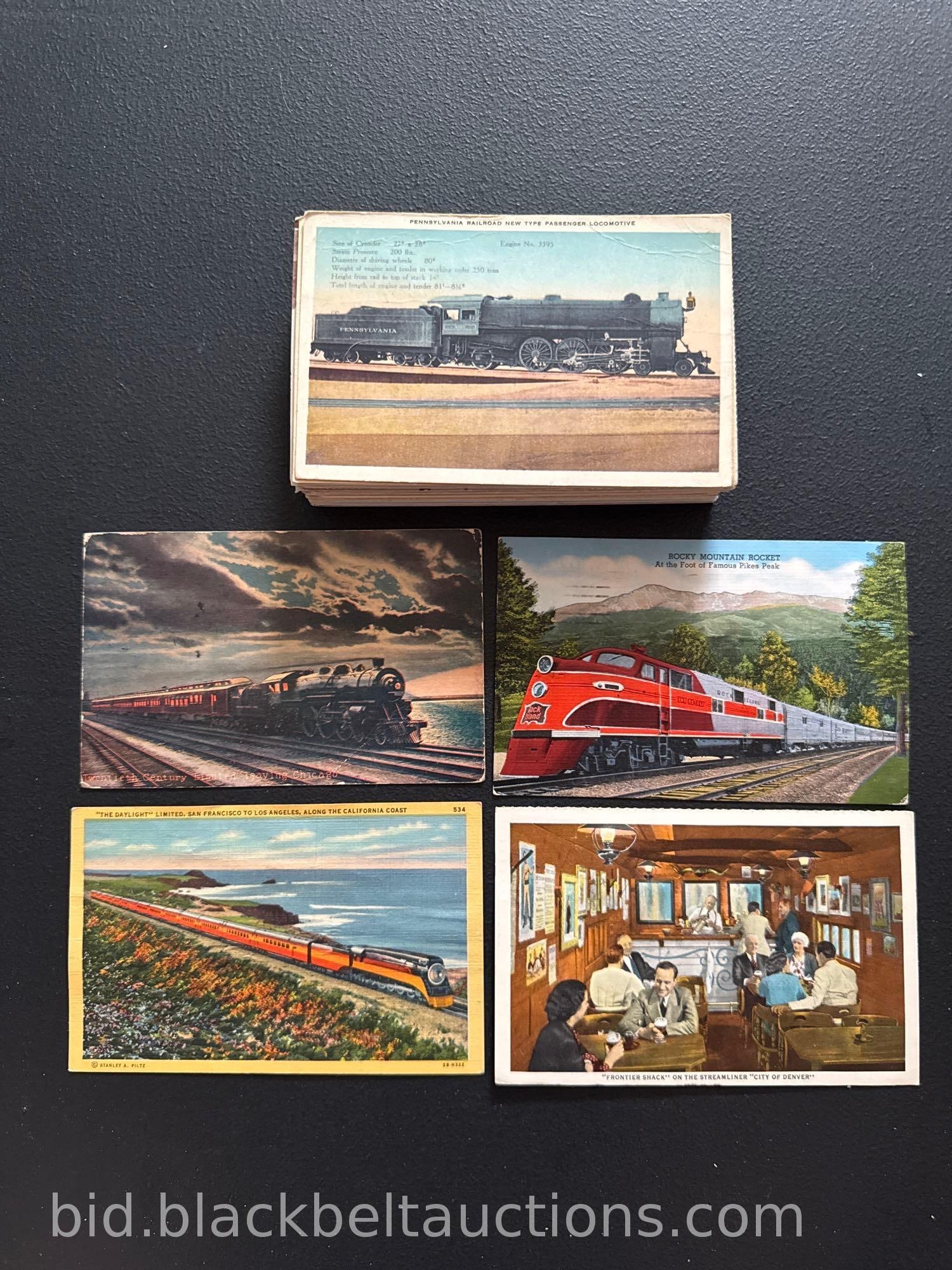 Grouping of Train & Engine Post Cards (1 of 19)