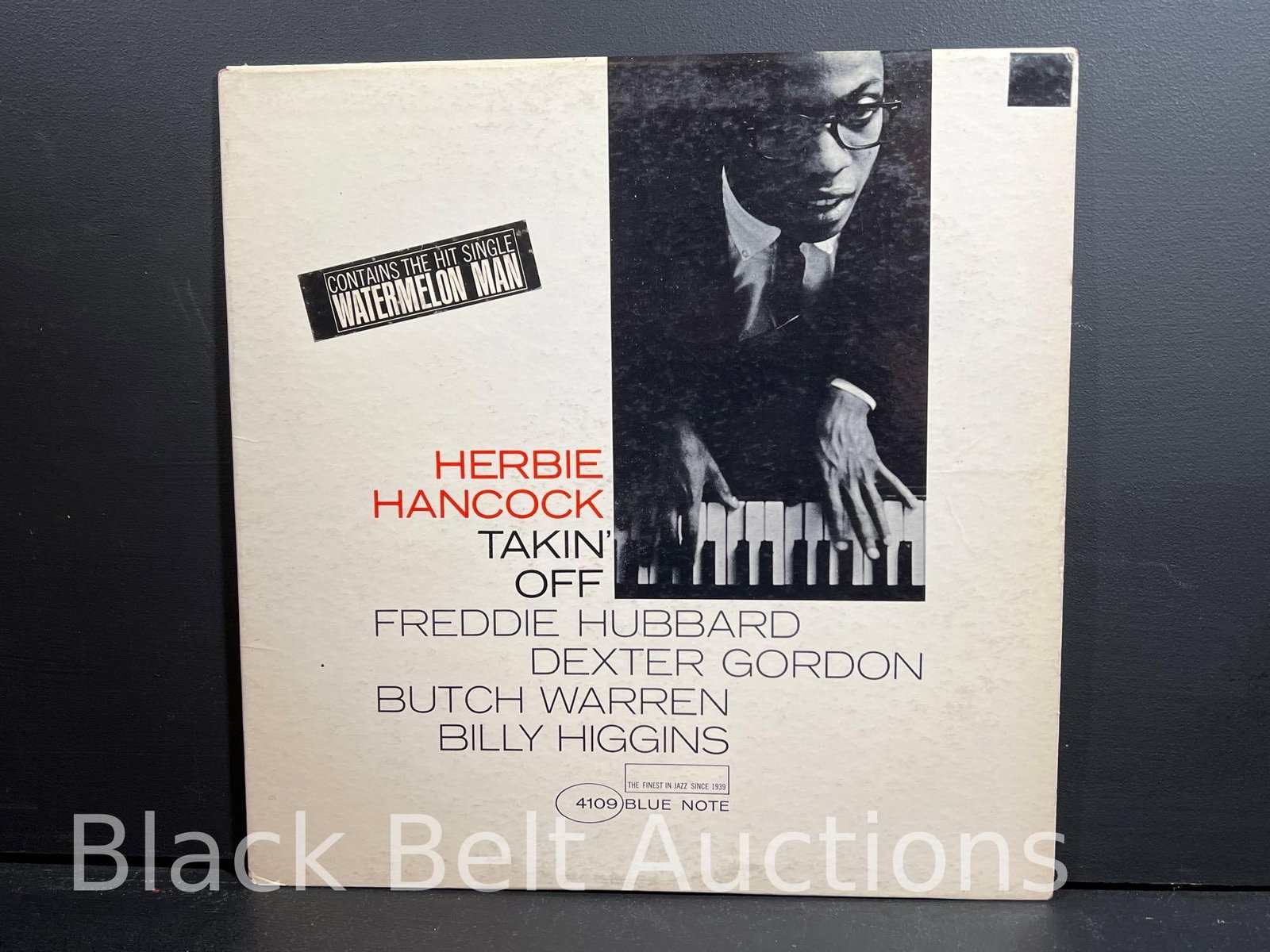 Herbie Hancock “Takin’ Off” Vintage Record: Lot description: Herbie Hancock “Takin’ Off” including Freddie Hubbard, Dexter Gordon, Butch Warren and Billy Higgins is a 1960s US pressing on the Blue Note label with just New York