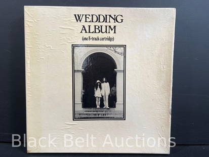 John Lennon & Yoko Ono Wedding Album 8-Track: Lot description: John (Lennon) & Yoko (Ono) “Wedding Album” box set with sealed 8-track tape and inserts. This was produced in 1969 by Apple Records catalog no. 8XM-3361. The box has