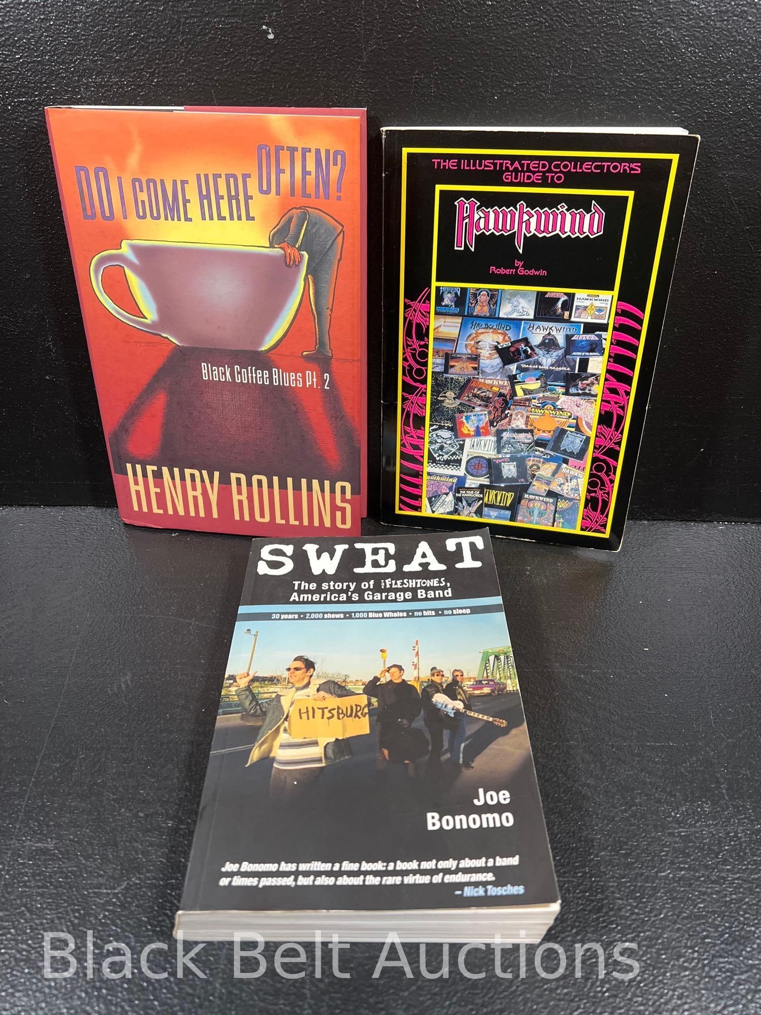 Three Books Signed by Rock Band Members (1 of 16)