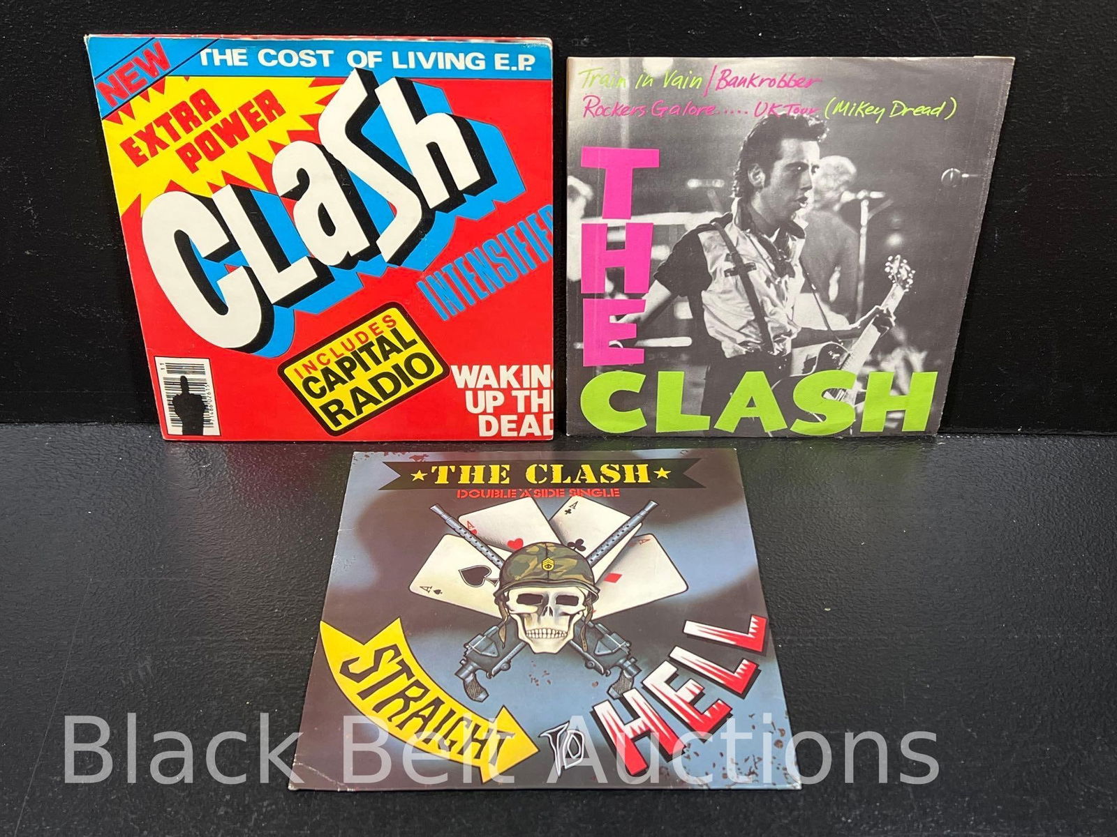 Three Vintage Vinyl Clash 45 RPM Records (1 of 16)