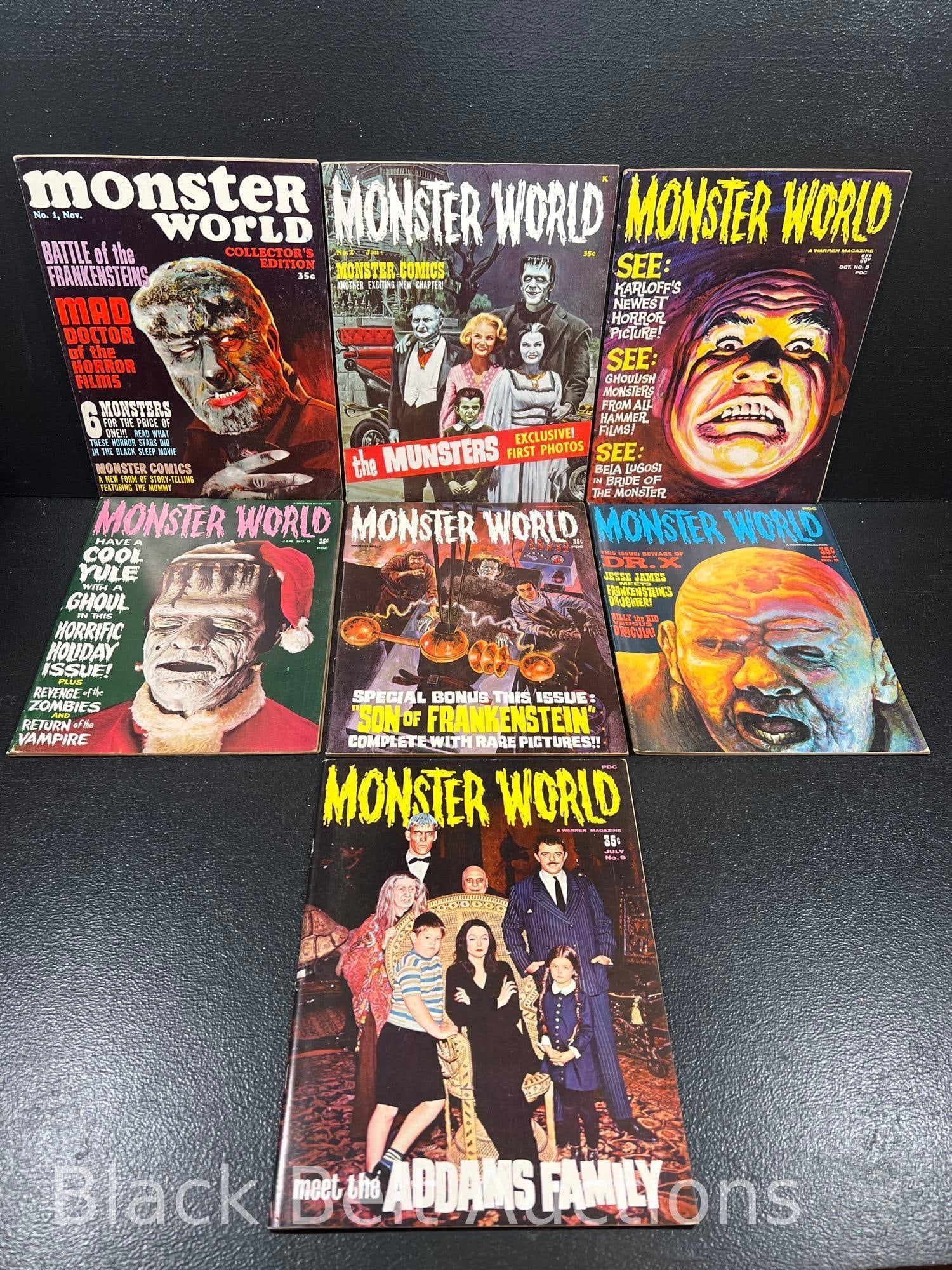 Seven Vintage Monster World Magazines (1 of 20)
