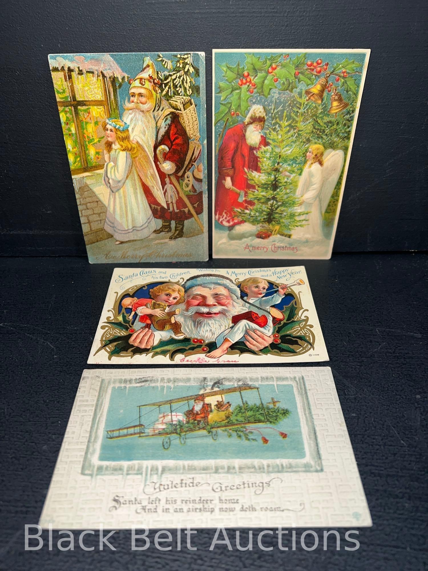 Four Vintage Christmas - Santa - Post Cards (1 of 2)